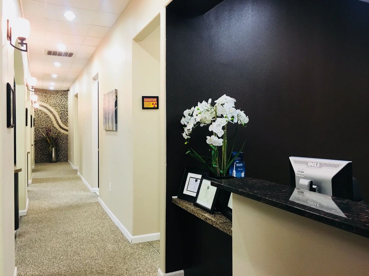 The hallway to the treatment rooms at Story Dental